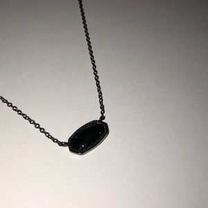 Kendra Scott Elisa Gunmetal Pendant Necklace